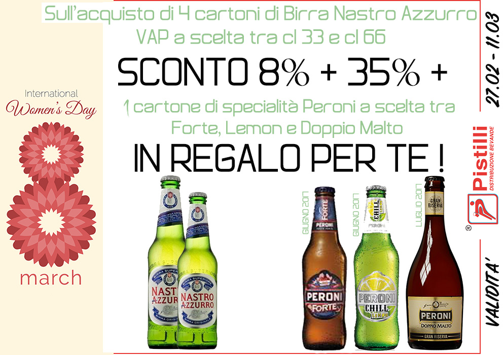 13 BIRRA NASTRO + SPECIALITà PERONI