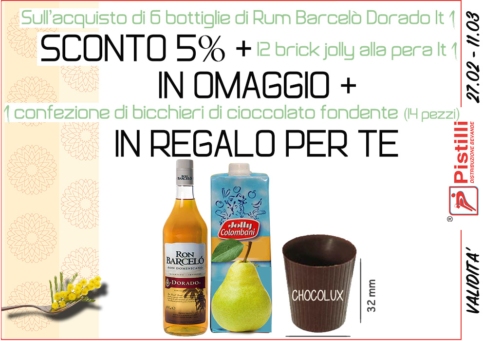17 RUM BARCELò + JOLLY PERA