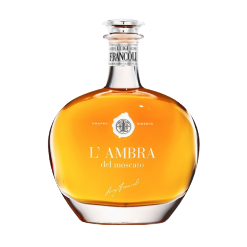 GRAPPA "L'AMBRA" DI MOSCATO CON ASTUCCIO DI VELLUTO FRANCOLI