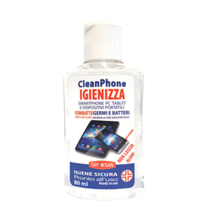 ISOPAM CLEANPHONE IGIENIZZANTE SCHERMO TABLET E SMARTPHONE- FLACONE SINGOLO 80 ml